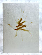 Abstract Gold Splatter Tree - Hand Painted Christmas Card
