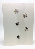 Original Hand Painted Christmas Card - Snowflake Collection - Grey/Black - eDgE dEsiGn London