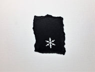 Original Handcrafted Christmas Card - Star Collection - Black with Silver Star - eDgE dEsiGn London
