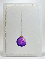Little Purple Bauble - Hand Painted Christmas Card
