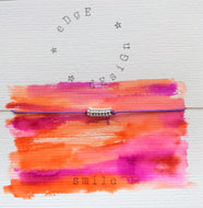 Lilac cord bracelet - Silver bauble beads - Colour and Charm Collection - eDgE dEsiGn London