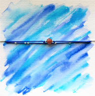 Blue double cord bracelet - Red Carnelian and sterling silver - Colour and Charm Collection - eDgE dEsiGn London