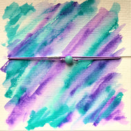 Lilac double cord bracelet - Jade and Silver - Colour and Charm Collection - eDgE dEsiGn London