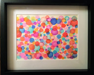 Abstract Circles - Framed Original Watercolour Painting - eDgE dEsiGn London