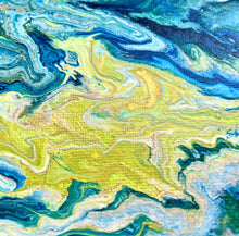 Acrylic Pour Painting - Yellow Neon Splash