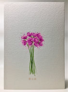 Original Hand Painted Mother's Day Card - Pink Bouquet - eDgE dEsiGn London