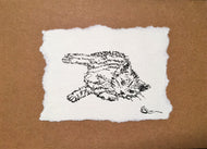 Hand-drawn Greeting Card - Cat in Ink 2 - eDgE dEsiGn London
