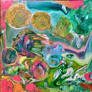 Acrylic Pour Painting - Fluid Flowers