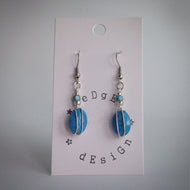 Wire Wrap Drop Earrings - silver plate - eDgE dEsiGn London