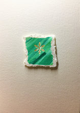 Original Hand Painted Christmas Card - Snowflake Collection - Green 3 - eDgE dEsiGn London