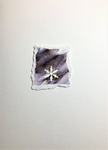Original Hand Painted Christmas Card - Snowflake Collection - Black 1 - eDgE dEsiGn London