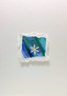 Original Hand Painted Christmas Card - Snowflake Collection - Blue/Green 4 - eDgE dEsiGn London