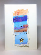 Original Handcrafted Christmas Card - Star Collection - Blue, Purple, Orange and Gold - eDgE dEsiGn London