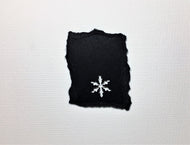 Original Handcrafted Christmas Card - Star Collection - Black with Silver Star - eDgE dEsiGn London