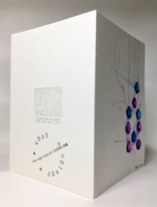 Original Hand Painted Christmas Card - Bauble Collection - Purple and Blue Splatter - eDgE dEsiGn London