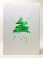 Abstract Splatter Christmas Tree - Hand Painted Christmas Card