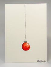 Little Red Bauble - Hand Painted Christmas Card