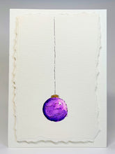Little Purple Bauble - Hand Painted Christmas Card