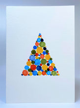 Modern Abstract Circle Tree - Hand Painted Christmas Card