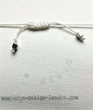 White cord bracelet - Silver and Hematite Cubes - Colour and Charm - eDgE dEsiGn London