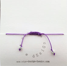 Lilac cord bracelet - Silver bauble beads - Colour and Charm Collection - eDgE dEsiGn London