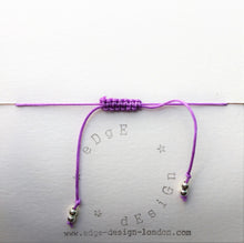 Lilac cord bracelet - Antique Mother of Pearl Nacre - Colour and Charm Collection - eDgE dEsiGn London