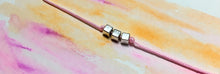 Sliding knot bracelet - Pink with silver cube beads - eDgE dEsiGn London