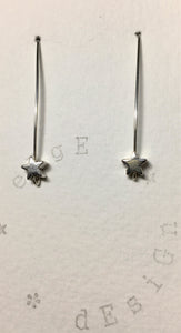 Sterling silver single wire earrings - Stars - eDgE dEsiGn London