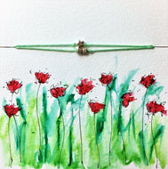 Double strand sliding knot bracelet - Light green with silver cubes and star - eDgE dEsiGn London