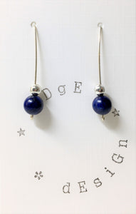 Sterling Silver drop earrings - Lapis Lazuli