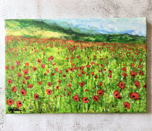 Abstract Poppy Field - Acrylic on canvas
