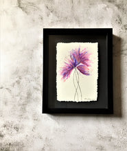 Abstract Flower Design - Framed Original Watercolour Painting