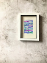 Abstract Purple, Green and Blue - Framed Original Watercolour Painting