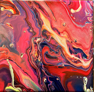Acrylic Pour Painting - Bold Bright
