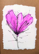 Abstract Purple Watercolour Flower - Greeting Card - eDgE dEsiGn London