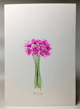 Original Hand Painted Mother's Day Card - Pink Bouquet - eDgE dEsiGn London