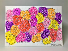 Multicolour Roses - Hand Painted Watercolour Greeting Card