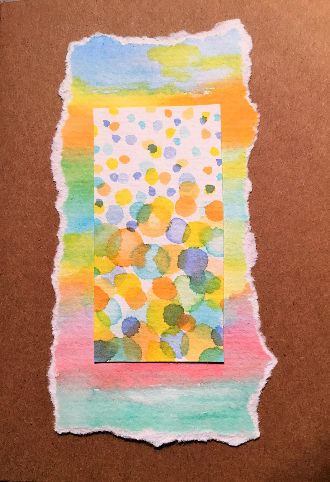 Handpainted Watercolour Greeting Card - Spots and Stripes - eDgE dEsiGn London
