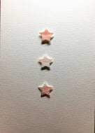 Hand-painted greeting card - Pink, peach and gold star design - eDgE dEsiGn London