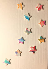 Hand-painted greeting card - Multicoloured star design - eDgE dEsiGn London