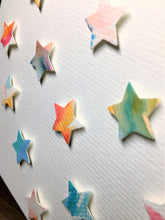 Hand-painted greeting card - Multicolour star design 2 - eDgE dEsiGn London