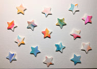 Hand-painted greeting card - Multicolour star design 2 - eDgE dEsiGn London