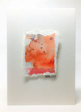 Original Hand Painted Greeting Card - Abstract Orange, Red, Purple and Gold - eDgE dEsiGn London