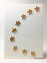 Gold stars on the curve - Hand Painted Greeting Card
