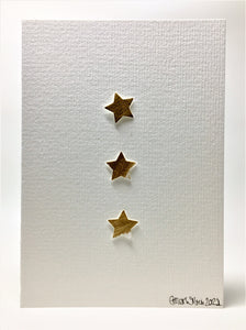 Gold Stars for a Superstar - Hand Painted Greeting Card