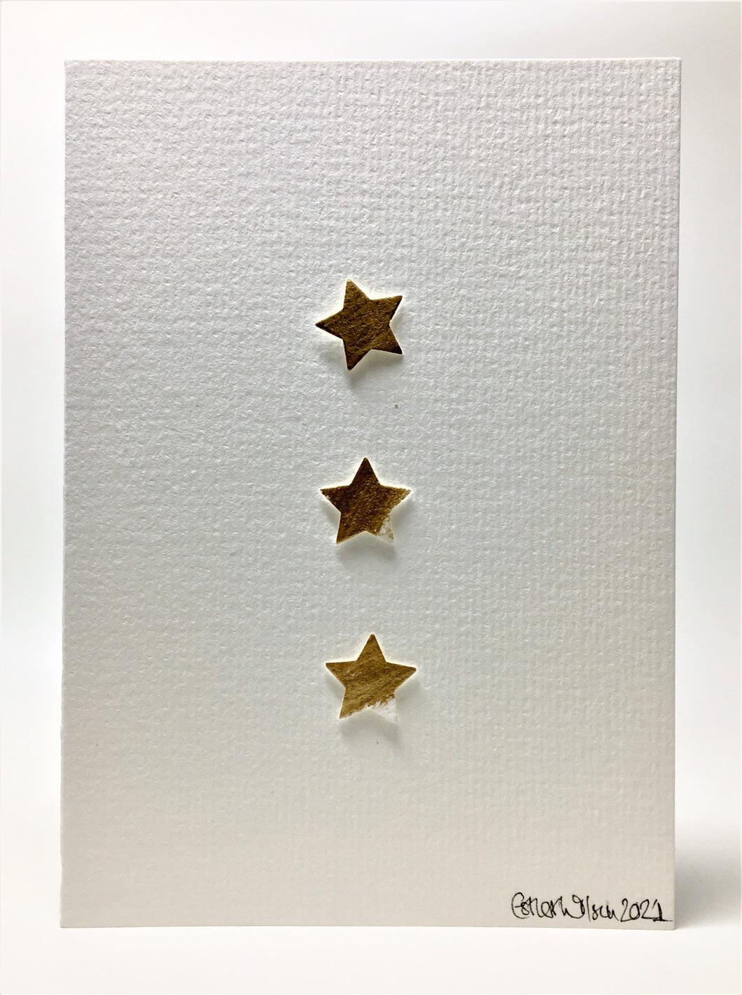 Gold Stars for a Superstar - Hand Painted Greeting Card