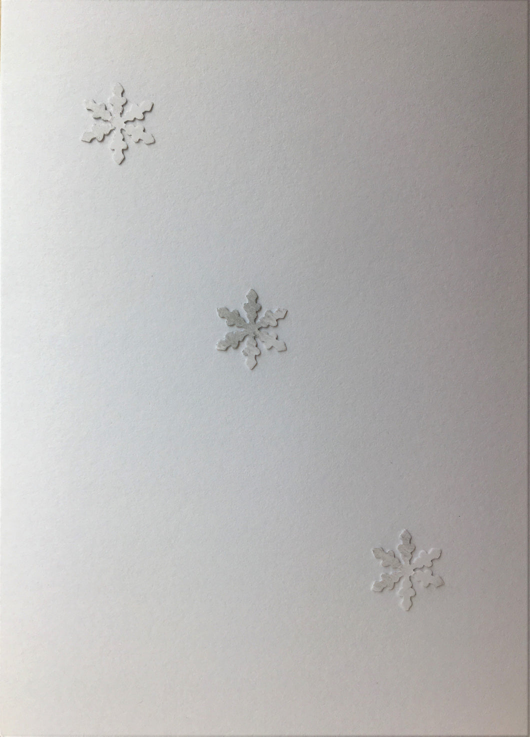 Christmas Card - Diagonal snowflakes with hint of silver - eDgE dEsiGn London