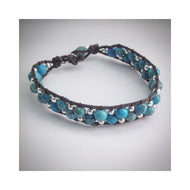 Mens hand stitched beaded design bracelet - eDgE dEsiGn London