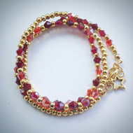 Beaded Lacelet - Necklace and bracelet - Gold and Swarovski Crystals - eDgE dEsiGn London