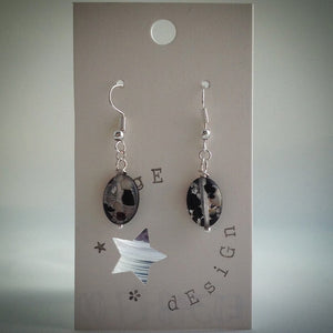 Silver plated bead drop earrings - eDgE dEsiGn London
